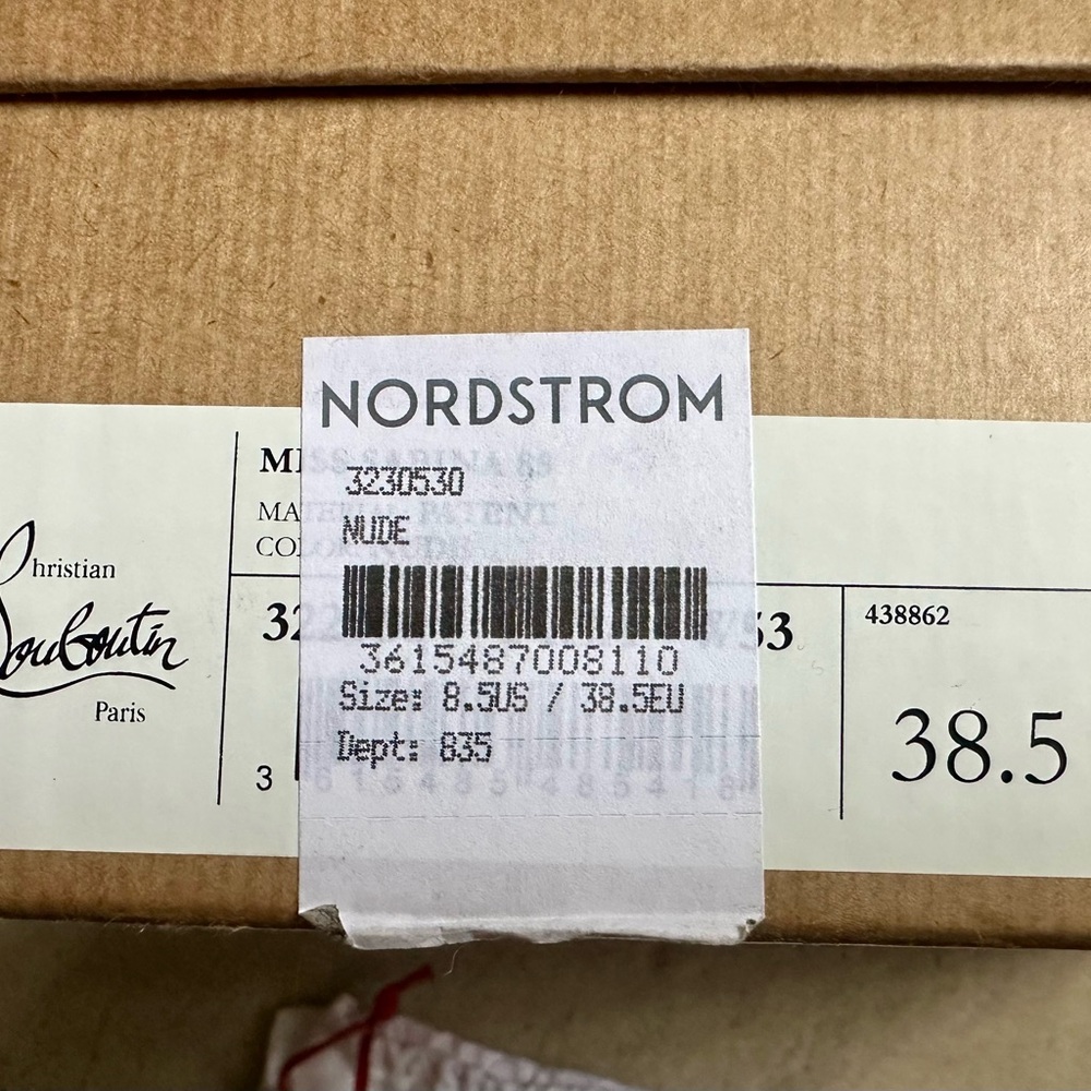 Christian Louboutin Nude Patent Leather Sandals - Picture 9 of 11